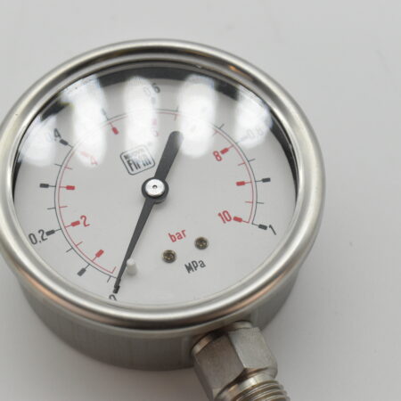 Manometer 0-10 silikon diam. 63 FL. ¼" ner - Image 2