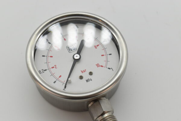 Manometer 0-10 silikon diam. 63 FL. ¼" ner