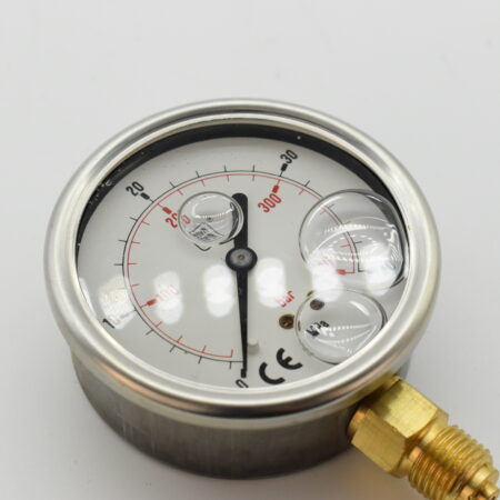 Manometer 0-400 glyc. diam.63FL. ¼" ner - Image 2