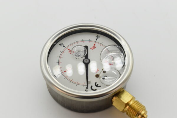 Manometer 0-400 glyc. diam.63FL. ¼" ner