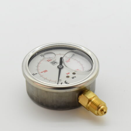 Manometer 0-400 glyc. diam.63FL. ¼" ner