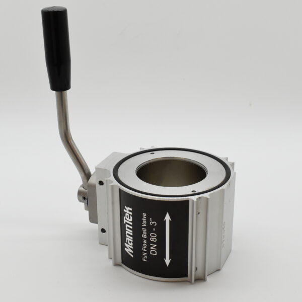 Kulventil 3", Rak utan flänsar