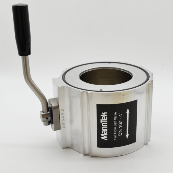 Kulventil 4", Rak utan flänsar